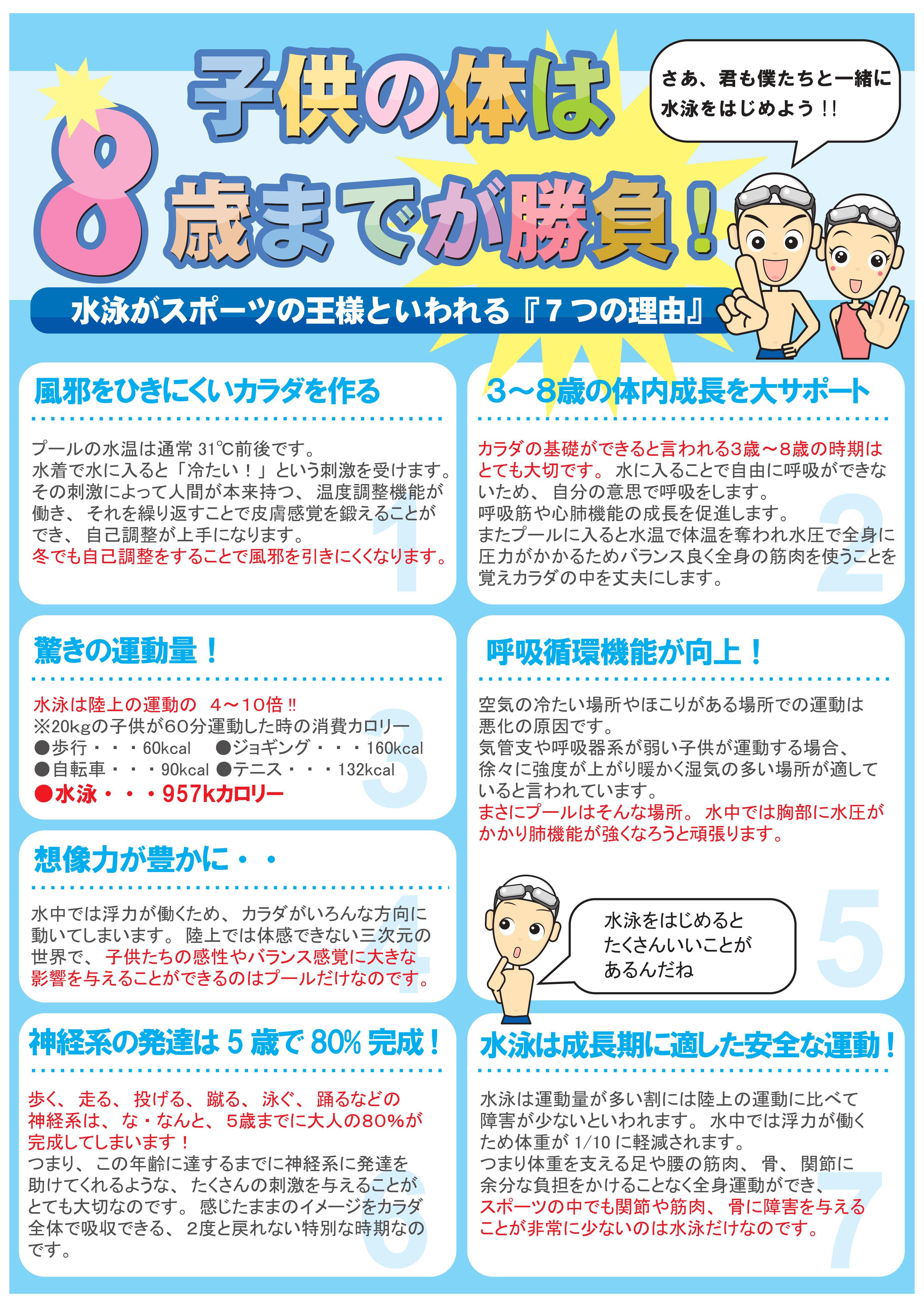 子どもの体は８歳までが勝負 スイミングが習い事のランキング上位に入る理由 スポーツクラブ スイミングスクール ビッグ エス