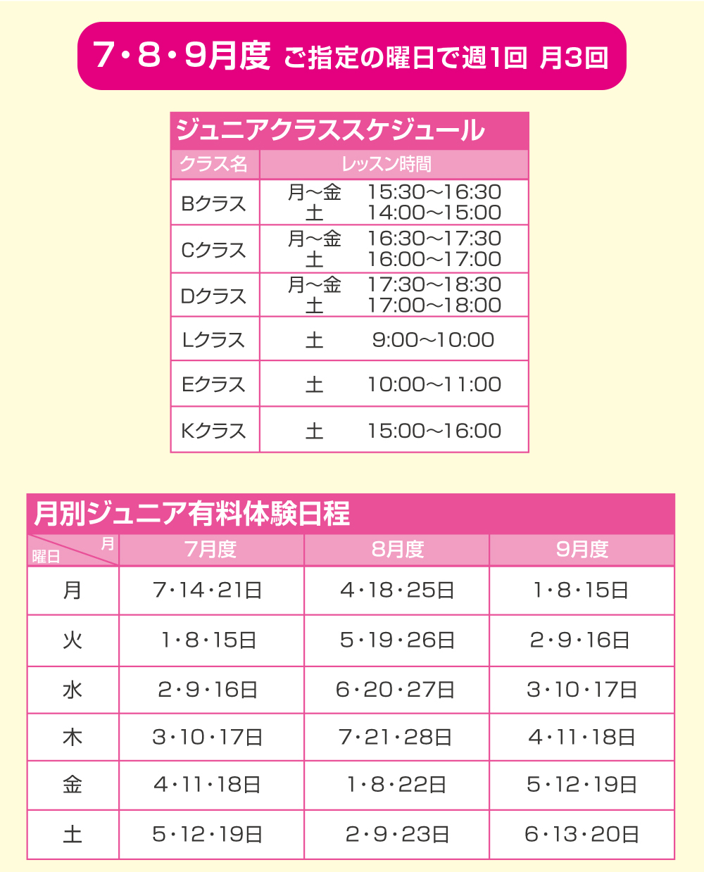 1ヶ月体験